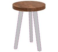 vidaXL Plateau de table Autre Marron clair Ø 40 x 4 cm Chêne massif