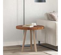 vidaXL Plateau de table Autre Marron foncé Ø 60 x 4 cm Chêne massif