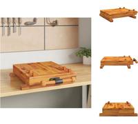 vidaXL Plateau d'établi avec étau 52x44x9,5 cm Bois massif Acacia - Etablis