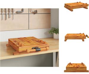 vidaXL Plateau d'établi avec étau 52x44x9,5 cm Bois massif Acacia - Etablis