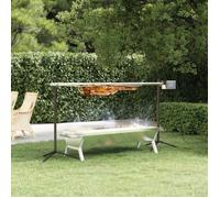 vidaXL Plateau pour barbecue Argenté 118x42x30,5 cm Acier inoxydable 319969