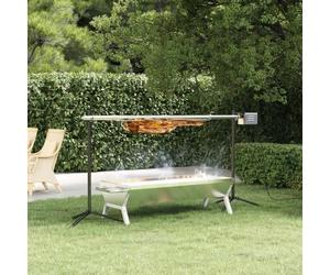 vidaXL Plateau pour barbecue Argenté 118x42x30,5 cm Acier inoxydable 319969