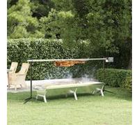 vidaXL Barbecue argenté 158x42x31 cm Acier inoxydable