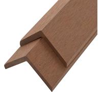 vidaXL Plinthes d'angle 5 pcs. WPC 170 cm brun clair