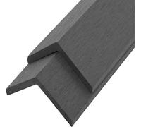 vidaXL Plinthes d'angle 5 pcs. WPC 170 cm Gris