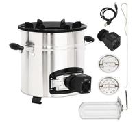 Vidaxl Poãªle Ã Bois Avec Ventilateur Usb Argentã© 35,5x26x28 Cm Inox