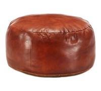 vidaXL Poef 60x30 cm echt geitenleer tan248138 Brun G