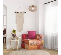 vidaXL Pouf Modulaire Patchwork Tissu