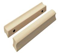 vidaXL Poignée Droite 2 pcs Couleur Bois Naturel 130 x 25 x 30 mm