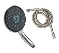 Pomme de douche multifonctionnelle à main et tuyau 1,5 m Chrome