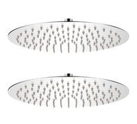 vidaXL Pomme de douche plongeante 2 pcs - Inox