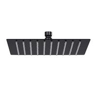 vidaXL Pomme de douche pluie Acier inoxydable 20x20 cm Carrée Noir