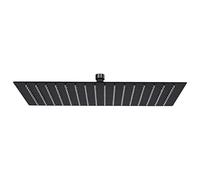 vidaXL Pomme de Douche Pluie Pulvérisateur Pommeau de Douche Tête de Douchette Accessoire de Salle de Bain Acier Inoxydable 40x30cm Rectangulaire Noir