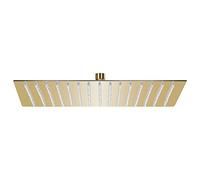 vidaXL Pomme de Douche Pluie Pulvérisateur Pommeau de Douche Tête de Douchette Accessoire de Salle de Bain Acier Inoxydable 40x40 cm Carrée Doré