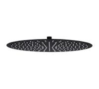 vidaXL Pomme de Douche Pluie Pulvérisateur Pommeau de Douche Tête de Douchette Accessoire de Salle de Bain Acier Inoxydable 40 cm Ronde Noir