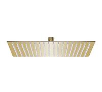 vidaXL Pomme de Douche Pluie Pulvérisateur Pommeau de Douche Tête de Douchette Accessoire de Salle de Bain Acier Inoxydable 50x50 cm Carrée Doré