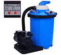 vidaXL Pompe de Filtration à Sable avec minuterie 550 W 50 L