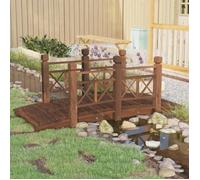 vidaXL Pont de jardin avec garde-corps 150x67x56cm bois massif épicéa 363360