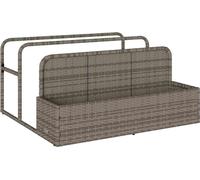 vidaXL Pool Bac de rangement Gris 110x100x57 cm Poly rotin