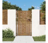 vidaXL Portail de jardin / Portillon 100x175 cm acier Corten motif carré