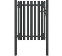 vidaXL Portail de jardin en acier 100x125 cm anthracite