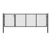 vidaXL Portail de jardin en acier 350 x 100 cm anthracite