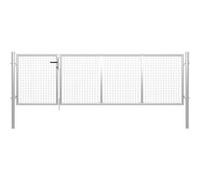 vidaXL Portillon Acier 350x100 cm - Argenté