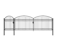 vidaXL Portail arqué 1,75 x 5 m Noir