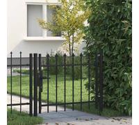 VIDAXL Portail avec pointe lance - 100x75 cm Noir