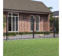 vidaXL Portail bois lance 406x198 cm - Noir