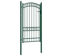 vidaXL Portail clôture dessus arqué 100x175 cm - Vert