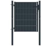 vidaXL Portail clôture PVC acier 100x81 cm anthracite