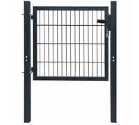 vidaXL Portail de clôture 2D simple Gris anthracite 100x80 cm 141740