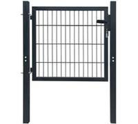 vidaXL Portail de clôture 2D simple Gris anthracite 100x80 cm 141740