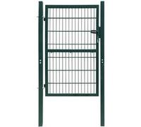 vidaXL Portail de clôture 2D (simple) vert 100x120 cm 141749 Vert G