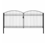vidaXL Portail de clôture ASSEN à double porte avec arc en acier 400x200 cm