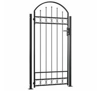 vidaXL Portail de jardin - Noir