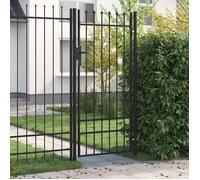 vidaXL Portillon acier 1x2 m avec pointes supérieures Noir