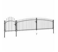 vidaXL Portail de Clôture de Jardin avec Dessus en Lance Portillon de Terrasse Porte de Patio Barrière de Sécurité de Jardin 146322
