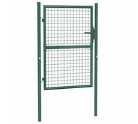 vidaXL Portail de clôture en acier 100x125 cm vert