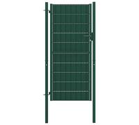 vidaXL Portail de clôture en PVC et acier 100 x 204 cm vert