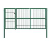vidaXL Portail de clôture jardin 350x140 cm vert