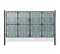 Vidaxl Portail Simple De Clôture Noir 300x200 Cm