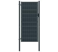 vidaXL Portail de clôture - PVC et acier - 100 x 164 cm - Anthracite