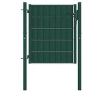 Vidaxl Portail De Clôture Pvc Et Acier 100x101 Cm Vert