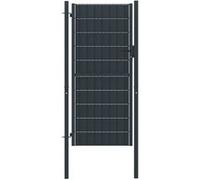 vidaXL Portail de clôture PVC et acier 100x204 cm - Anthracite