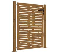 vidaXL Portail de jardin 105x155 cm acier corten conception de carré