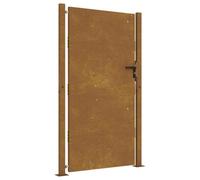 vidaXL Portail de jardin Portillon de patio avec serrure 100x200 cm Acier Corten