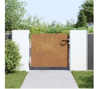 vidaXL Portail jardin 85x125 cm Acier Corten – Portillon patio avec serrure, barrière de sécurité