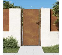 vidaXL Portail de jardin 153206 - Portillon avec serrure, acier corten, 105x180 cm